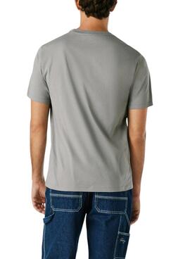 T-shirt Pepe Jeans Eggo gris logo pour homme