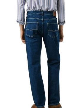 Pantalon en jean Pepe Jeans Cash recto azul pour homme