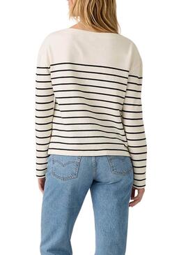Maillot Levis Marine à rayures beige pour femmes