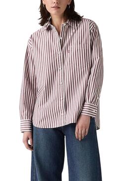 Chemise Levis Harlie Boyfriend à rayures pour femme.