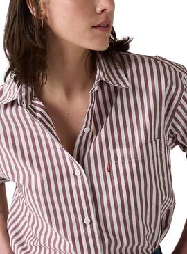 Chemise Levis Harlie Boyfriend à rayures pour femme.