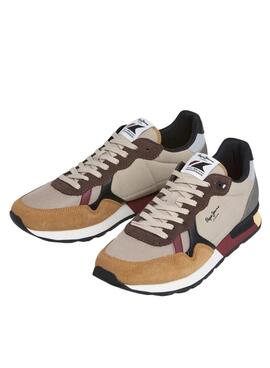 Chaussures Pepe Jeans Brit Colors beige pour homme