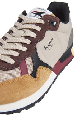 Chaussures Pepe Jeans Brit Colors beige pour homme