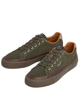 Chaussures Pepe Jeans Ben Evolution vertes pour homme