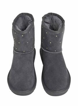 Bottines Pepe Jeans Diss Studs en daim avec clous gris pour femme