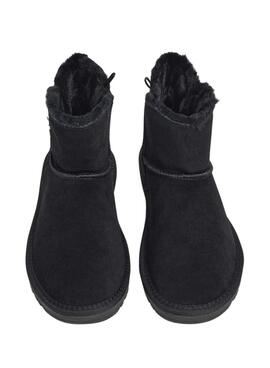 Bottines Pepe Jeans Diss Urban en daim avec clous noirs pour femme.