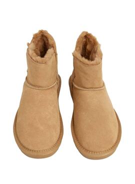 Bottines Pepe Jeans Diss Urban en daim avec clous camel pour femme