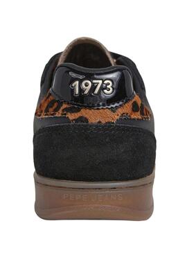 Chaussures Pepe Jeans Ball noir avec des détails léopard pour femme