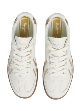 Sneakers Pepe Jeans Ball Basic blanc pailleté pour femme