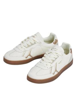 Sneakers Pepe Jeans Ball Basic blanc pailleté pour femme