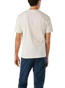T-shirt Pepe Jeans Eggo blanc pour homme
