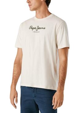 T-shirt Pepe Jeans Eggo blanc pour homme