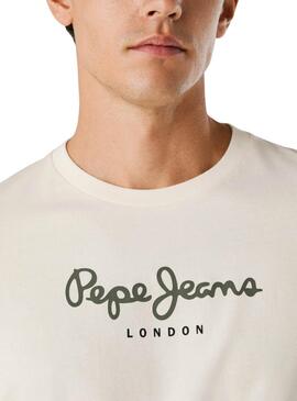 T-shirt Pepe Jeans Eggo blanc pour homme