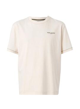 T-shirt Pepe Jeans Tarsey beige pour homme