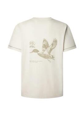 T-shirt Pepe Jeans Tarsey beige pour homme