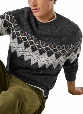 Maillot Pepe Jeans Presley gris avec motifs grecs pour homme