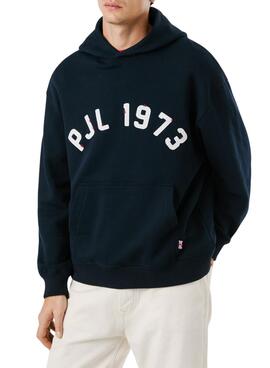 Sweatshirt Pepe Jeans Maverick marine avec capuche pour homme