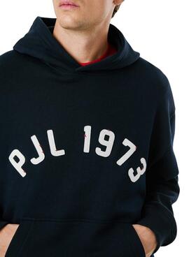 Sweatshirt Pepe Jeans Maverick marine avec capuche pour homme