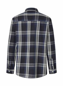 Chemise Pepe Jeans Codar à carreaux bleus pour homme