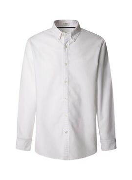 Chemise Pepe Jeans Cluny Oxford blanc pour homme