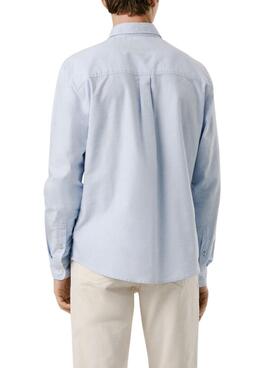 Chemise Pepe Jeans Cluny Oxford bleue pour homme.