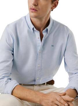 Chemise Pepe Jeans Cluny Oxford bleue pour homme.