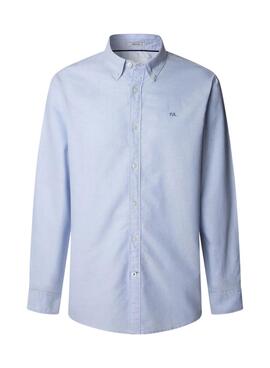 Chemise Pepe Jeans Cluny Oxford bleue pour homme.