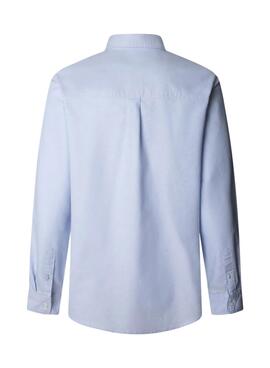 Chemise Pepe Jeans Cluny Oxford bleue pour homme.