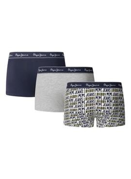 Lot de 3 caleçons Pepe Jeans Logo pour homme.