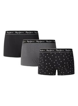 Pack de 3 caleçons Pepe Jeans Christmas Tree noir pour homme