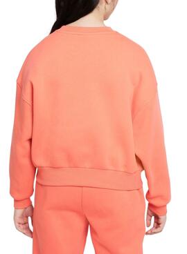Sweatshirt Nike Club Fleece orange pour fille