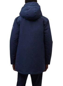 Manteau Ecoalf Parko marine pour homme.