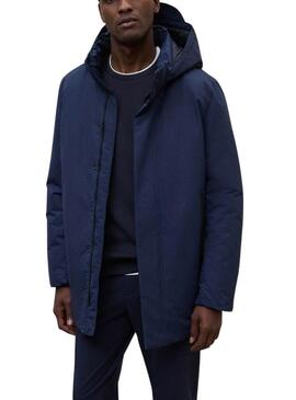 Manteau Ecoalf Parko marine pour homme.