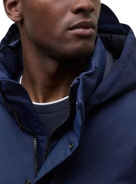 Manteau Ecoalf Parko marine pour homme.