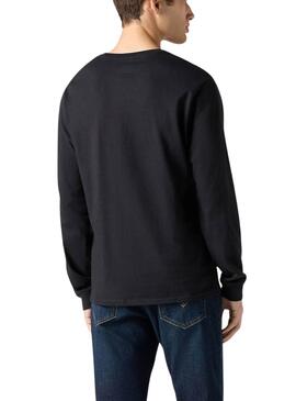 Maillot Levis Original Housemark noir à manches longues pour homme