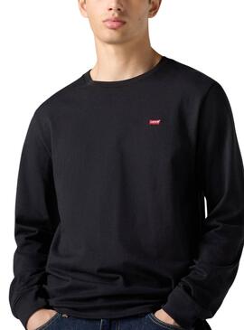 Maillot Levis Original Housemark noir à manches longues pour homme