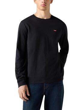 Maillot Levis Original Housemark noir à manches longues pour homme