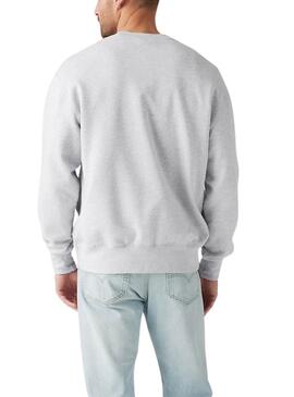 Sweat à capuche Levi's Authentic gris pour homme