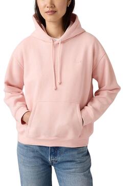 Sweat à capuche Levi's Everyday rose pour femme.