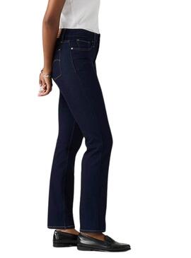 Jean Levi's 314 Shaping Straight foncé pour femme