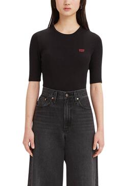 T-shirt Levi's Luca Slim noir pour femme