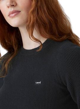 Maillot Levis côtelé noir pour femme