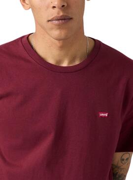 T-shirt Levis Original Housemark bordeaux pour homme