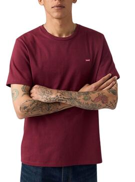 T-shirt Levis Original Housemark bordeaux pour homme