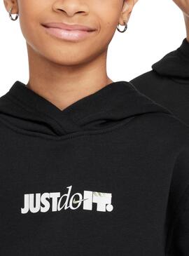 Sweat à capuche Nike Sportswear Club noir pour garçon et fille