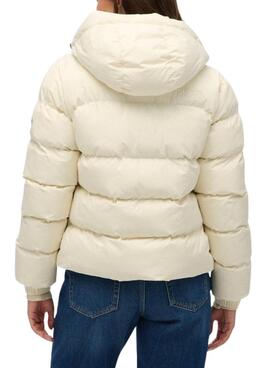 Doudoune matelassée Superdry à capuche beige pour femme