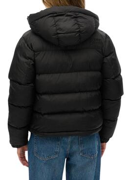 Veste matelassée à capuche Superdry Hooded 5 Baffle Puffer noire pour femme