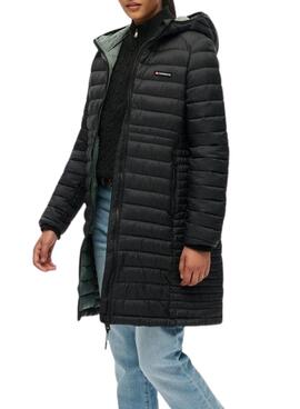 Manteau matelassé Superdry Hood Fuji Lite noir pour femme