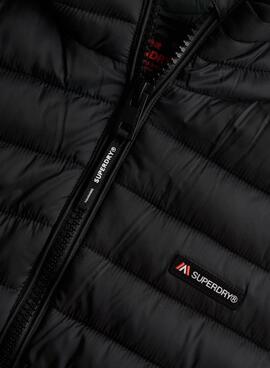 Manteau matelassé Superdry Hood Fuji Lite noir pour femme