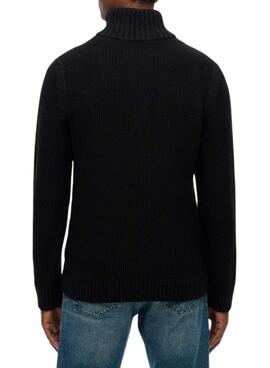 Maillot Superdry Jacob Cable bleu marine pour homme.